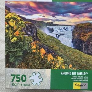 750 Piece Around The World Puzzle Gullfoss Waterfall Iceland